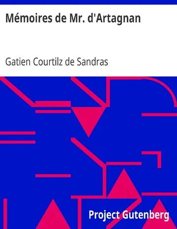 Mémoires de Mr. d'Artagnan de Gatien Courtilz de Sandras, couverture du livre