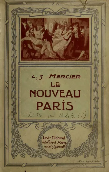 Le nouveau Paris de Louis-Sébastien Mercier, couverture du livre