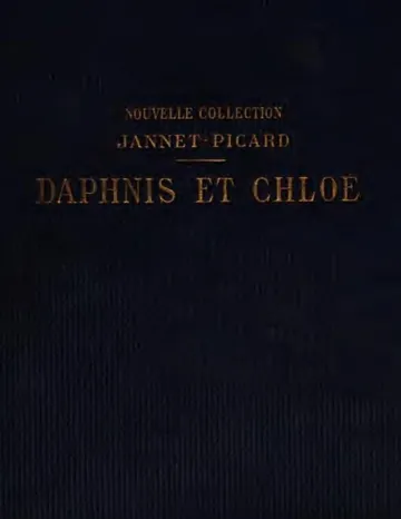 Les pastorales de Longus, ou Daphnis et Chloé de Longus, couverture du livre