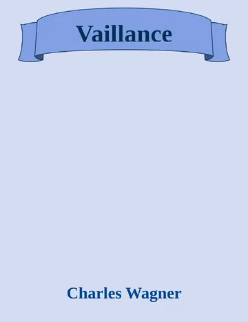 Vaillance de Charles Wagner, couverture du livre