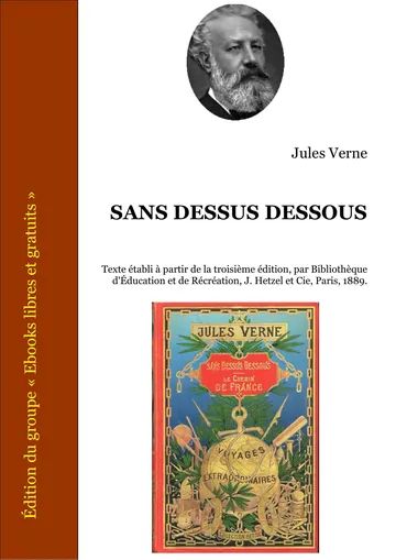 Sans dessus dessous de Jules Verne, couverture du livre