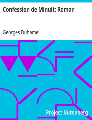 Confession de Minuit: Roman de Georges Duhamel, couverture du livre