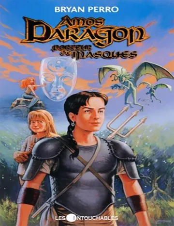Amos Daragon - 01 - Porteur de masques de Bryan Perro, couverture du livre