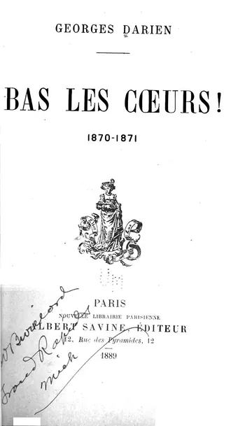 Bas les coeurs! de Georges Darien, couverture du livre