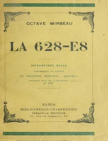 La 628-E8 Comprenant en annexe le chapitre intégral "Balzac" d’Octave Mirbeau, couverture du livre
