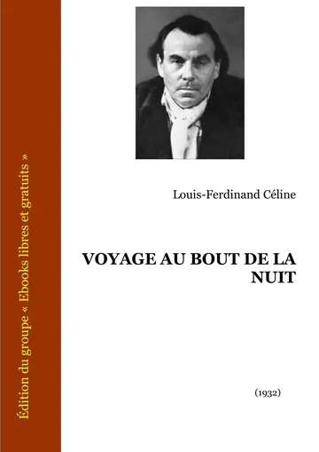 Voyage au bout de la nuit de Louis-Ferdinand Céline, couverture du livre