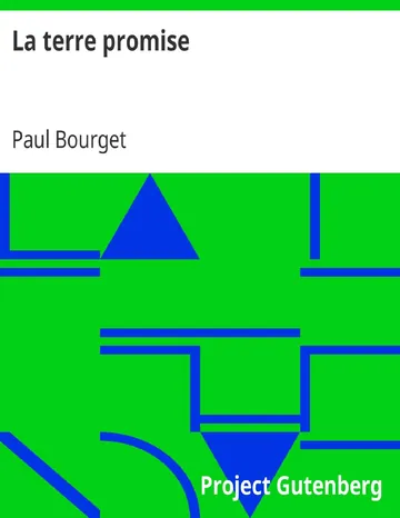 La terre promise de Paul Bourget, couverture du livre