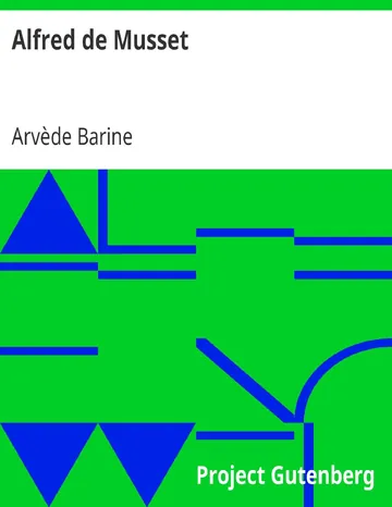 Alfred de Musset d’Arvède Barine, couverture du livre