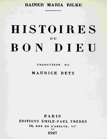 Histoires du bon Dieu de Rainer Maria Rilke, couverture du livre