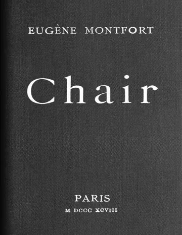 Chair d’Eugène Montfort, couverture du livre