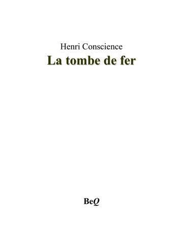 La tombe de fer d’Henri Conscience, couverture du livre
