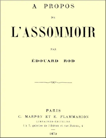 A Propos de l'Assommoir d’Édouard Rod, couverture du livre
