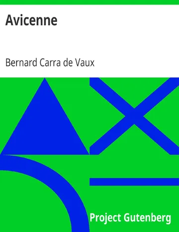 Avicenne de Bernard Carra de Vaux, couverture du livre