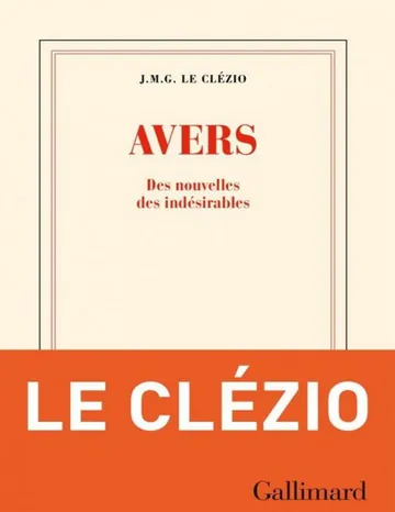 Avers de J-M. G. Le Clézio, couverture du livre