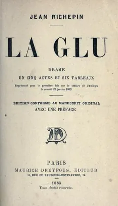 La Glu de Jean Richepin, couverture du livre
