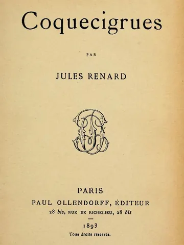 Coquecigrues de Jules Renard, couverture du livre