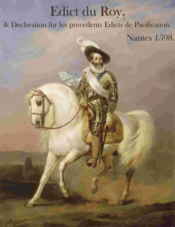 Edict du Roy, & Declaration sur les precedents Edicts de Pacification de King of France Henry IV, couverture du livre