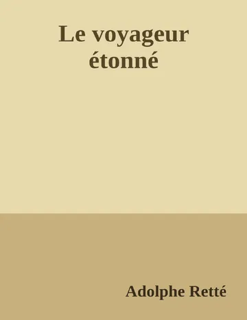 Le voyageur étonné d’Adolphe Retté, couverture du livre