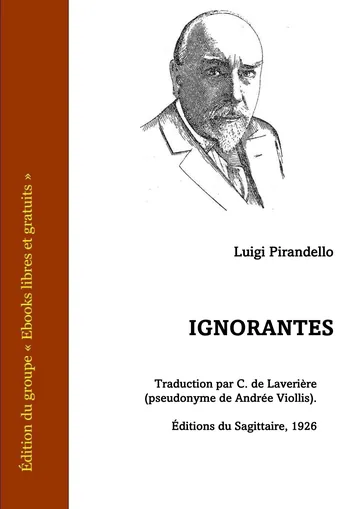 Ignorantes de Luigi Pirandello, couverture du livre