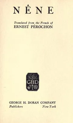 Nêne d’Ernest Pérochon, couverture du livre