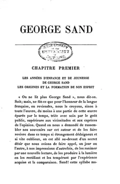 George Sand d’E. (Elme-Marie) Caro, couverture du livre