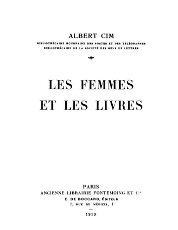 Les femmes et les livres d’Albert Cim, couverture du livre