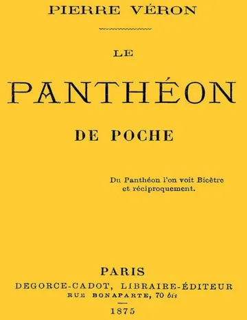 Le panthéon de poche de Pierre Véron, couverture du livre