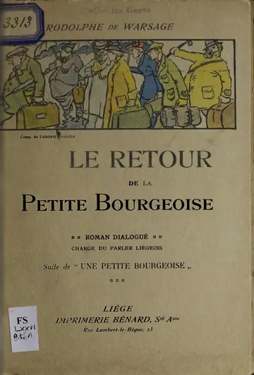 Le Retour de la petite bourgeoise de Rodolphe de Warsage, couverture du livre