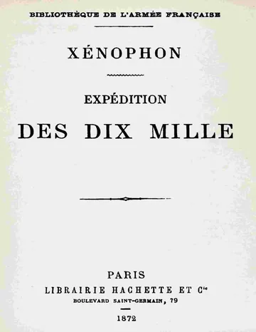 Expédition des dix mille de Xenophon, couverture du livre