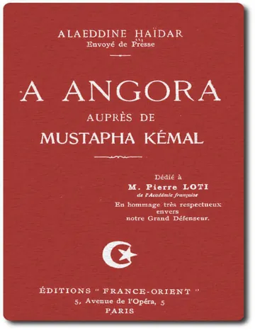 À Angora auprès de Mustafa Kemal d’Alaeddine Haïdar, couverture du livre