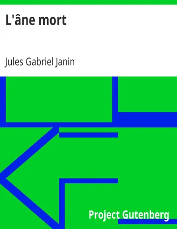 L'âne mort de Jules Gabriel Janin, couverture du livre