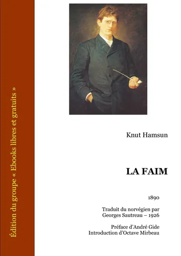 La Faim de Knut Hamsun, couverture du livre