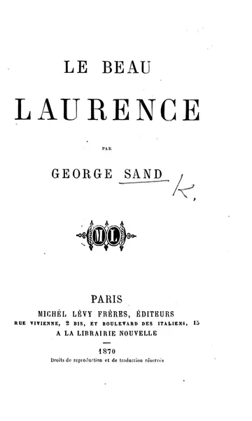 Contes d'une grand-mère de George Sand, couverture du livre