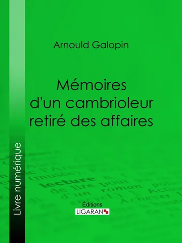 Mémoires d'un cambrioleur retiré des affaires d’Arnould Galopin, couverture du livre