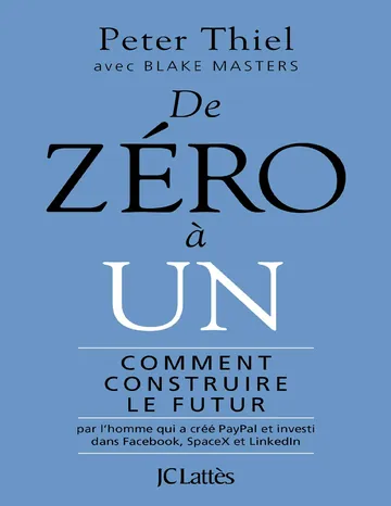 De zéro à un de Thiel Peter, couverture du livre