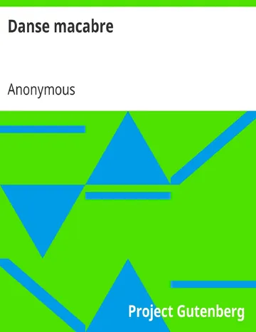 Danse macabre d’Anonymous, couverture du livre