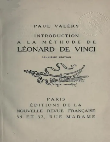 Introduction à la méthode de Léonard de Vinci de Paul Valéry, couverture du livre