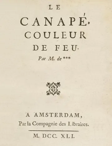 Le Canapé couleur de feu de Louis Charles Fougeret de Monbron, couverture du livre