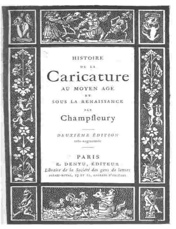 Histoire de la caricature au moyen âge et sous la renaissance de Champfleury, couverture du livre