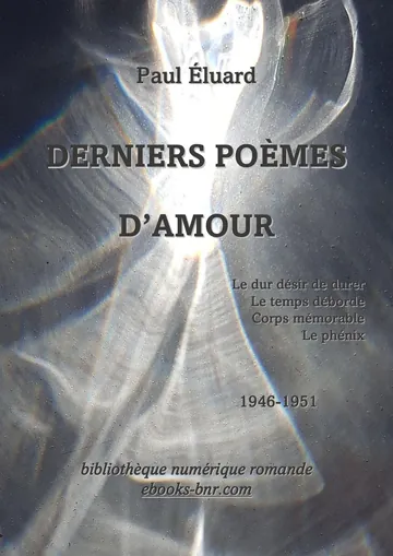 Derniers poèmes d'amour de Paul Éluard, couverture du livre