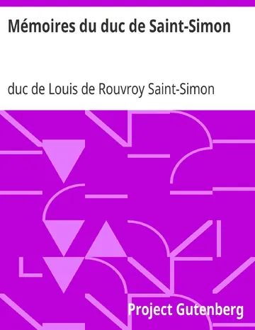 Mémoires du duc de Saint-Simon / Siècle de Louis XIV, la régence, Louis XV de duc de Louis de Rouvroy Saint-Simon, couverture du livre