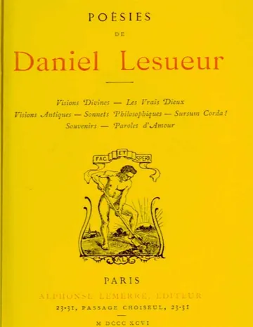 Poésies de Daniel Lesueur de Daniel Lesueur, couverture du livre