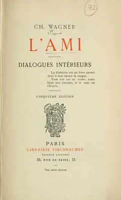 L'ami de Charles Wagner, couverture du livre