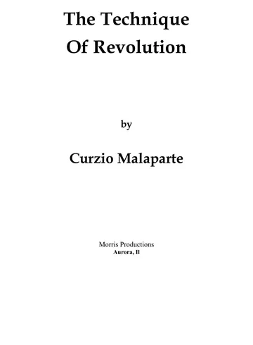 Technique du cou de Curzio Malaparte, couverture du livre