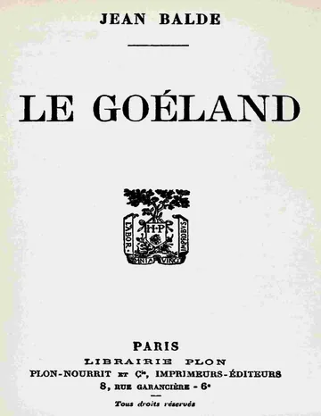 Le goéland de Jean Balde, couverture du livre