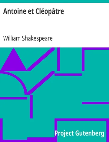 Antoine et Cléopâtre de William Shakespeare, couverture du livre
