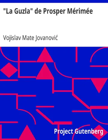 "La Guzla" de Prosper Mérimée de Vojislav Mate Jovanović, couverture du livre
