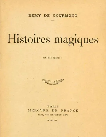 Histoires magiques de Remy de Gourmont, couverture du livre