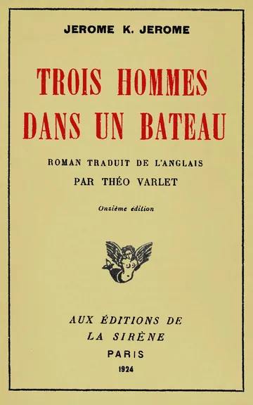 Trois Hommes Dans Un Bateau de Jerome K. Jerome, couverture du livre