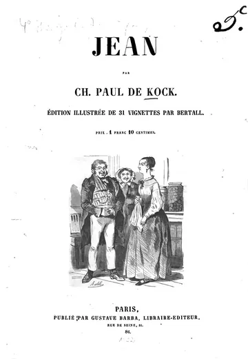 Jean de Paul de Kock, couverture du livre